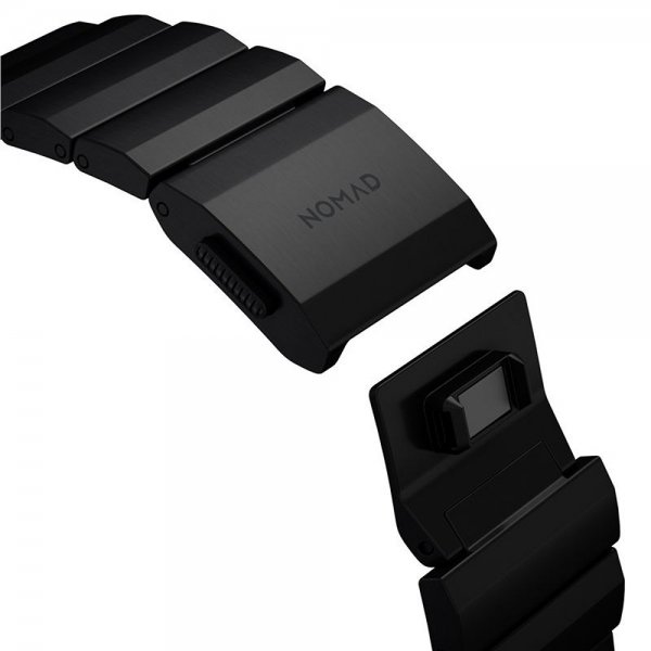 Nomad Apple Watch 44/45/46mm/Ultra 49mm Armbånd Titanium Band Svart