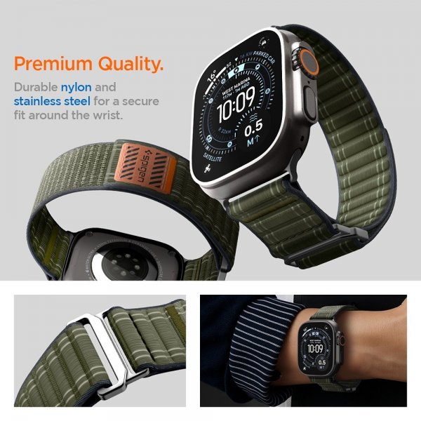 Spigen Apple Watch 44/45/46mm/Ultra 49mm Armbånd WBF0 Grønn