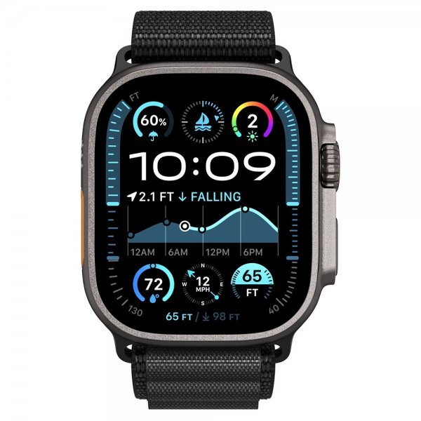Spigen Apple Watch 44/45/46mm/Ultra 49mm Armbånd WBF1 Svart