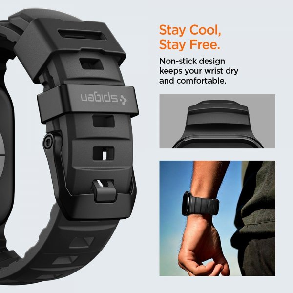Spigen Apple Watch 44/45/46mm/Ultra 49mm Armbånd WBS2 Svart