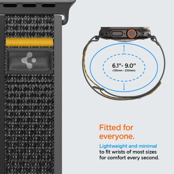 Spigen Apple Watch 44/45/46mm/Watch Ultra 49mm Armbånd Athlex Air Active Black