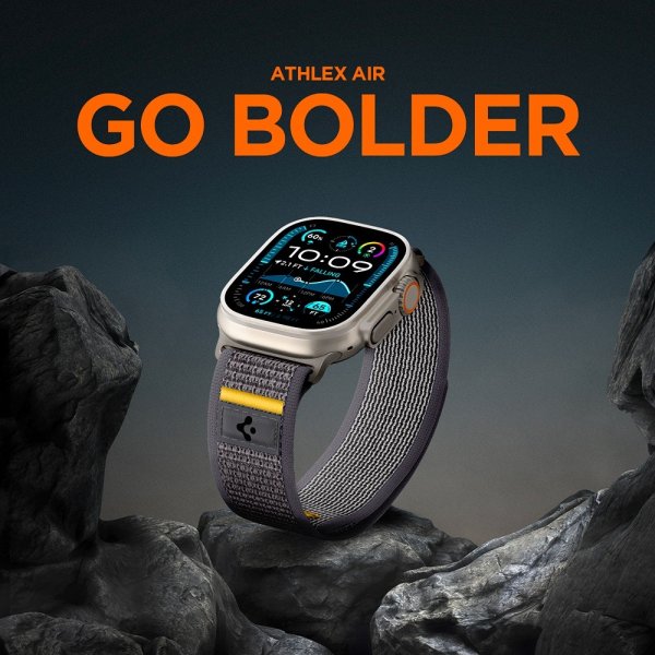 Spigen Apple Watch 44/45/46mm/Watch Ultra 49mm Armbånd Athlex Air Active Gray