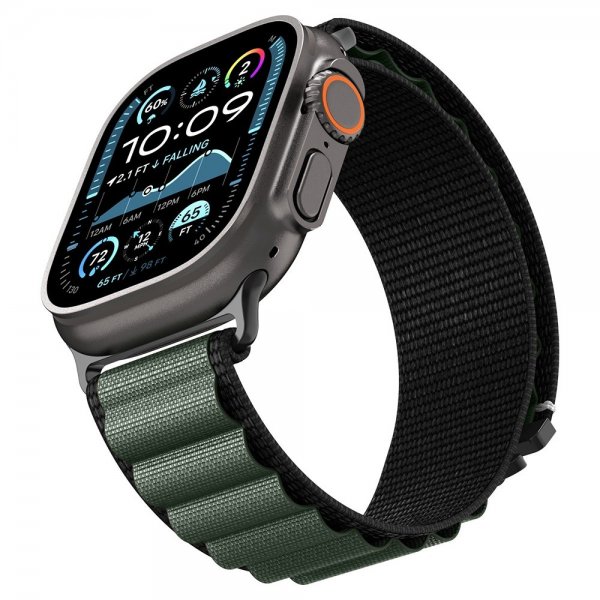 Spigen Apple Watch 44/45/46mm/Watch Ultra 49mm Armbånd WBF1 Svart Grønn