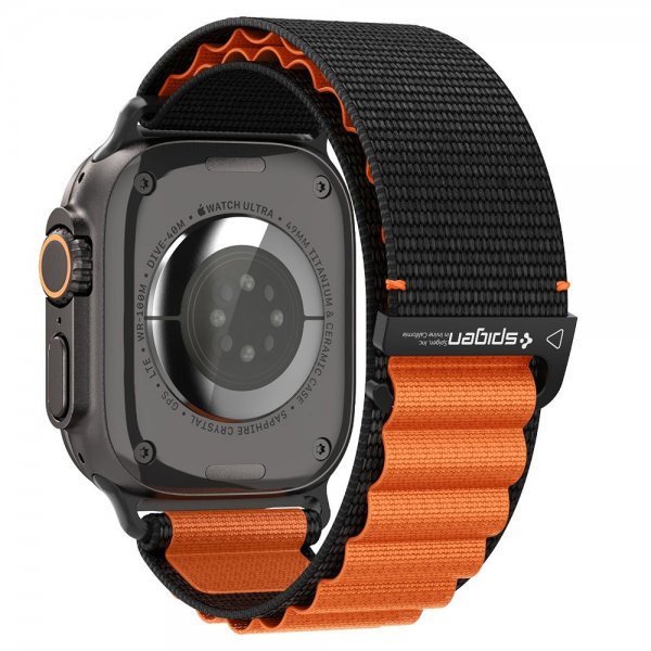 Spigen Apple Watch 44/45/46mm/Watch Ultra 49mm Armbånd WBF1 Svart Oransje