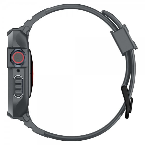 Spigen Apple Watch 44/45mm Armbånd og Deksel Rugged Armor Pro Dark Gray