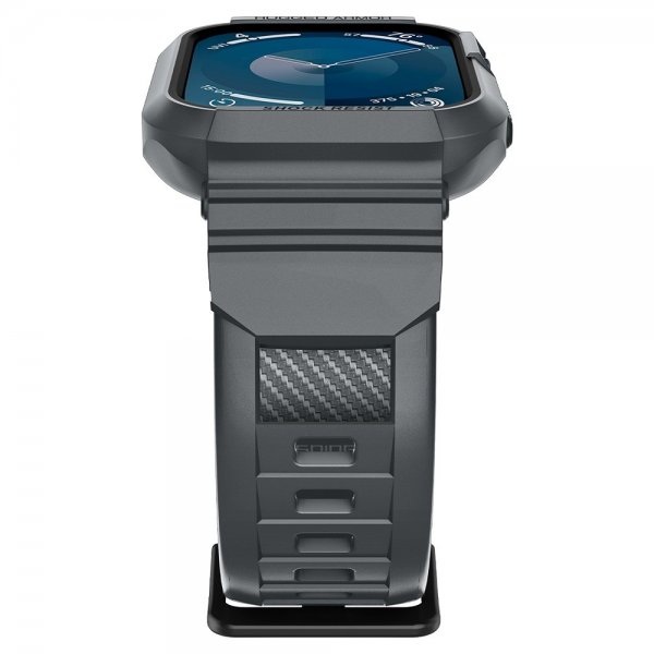 Spigen Apple Watch 44/45mm Armbånd og Deksel Rugged Armor Pro Dark Gray