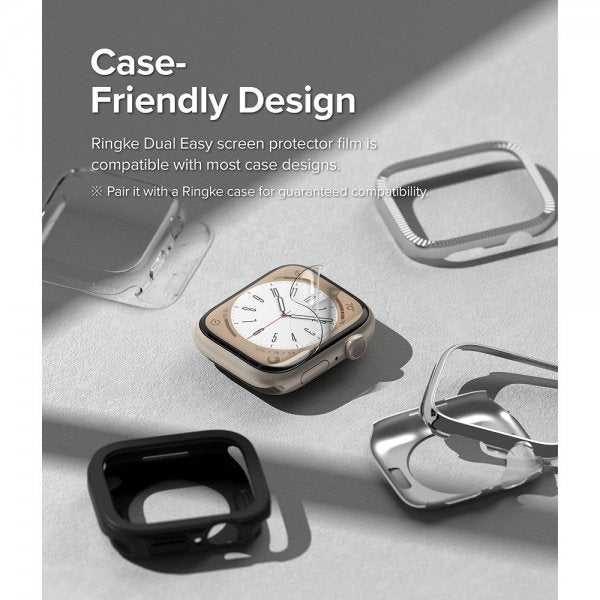 Ringke Apple Watch 44/45mm Skjermbeskytter Dual Easy Film 3-pack