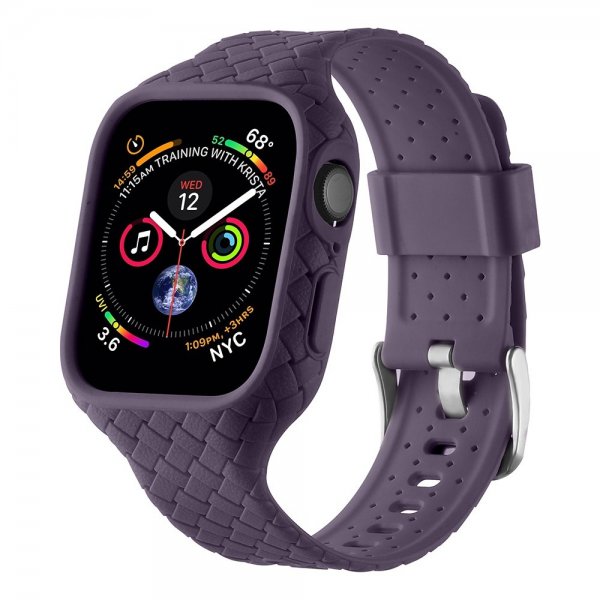 Apple Watch 45mm Armbånd Vevtekstur Lilla