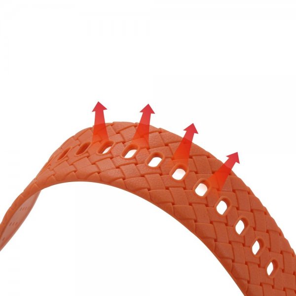 Apple Watch 45mm Armbånd Vevtekstur Oransje