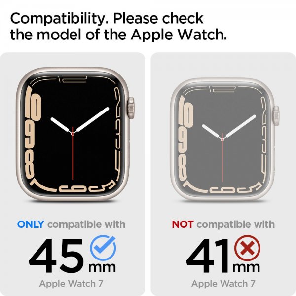 Spigen Apple Watch 45mm Deksel med Armbånd Liquid Air Pro Svart
