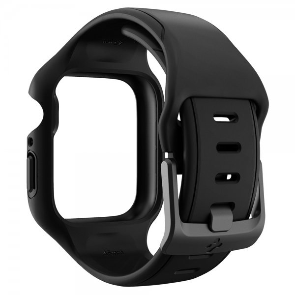 Spigen Apple Watch 45mm Deksel med Armbånd Liquid Air Pro Svart