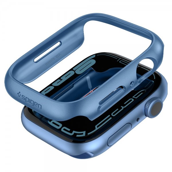 Spigen Apple Watch 45mm Deksel Thin Fit Metallic Blue