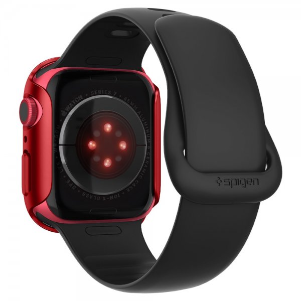 Spigen Apple Watch 45mm Deksel Thin Fit Metallic Red