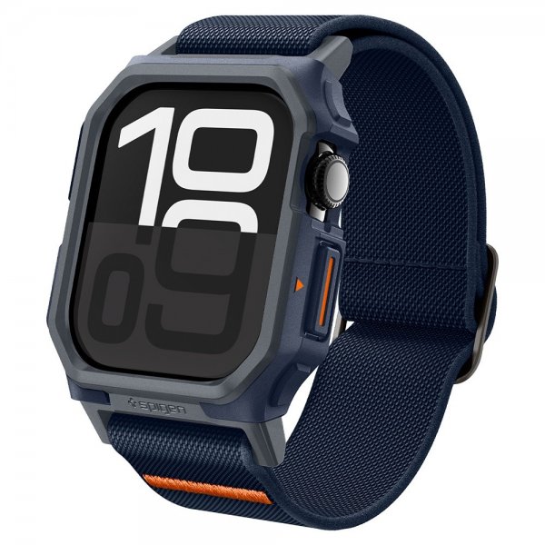 Spigen Apple Watch 46mm (Series 10/11) Armbånd og Deksel Lite Fit Pro Navy Blue