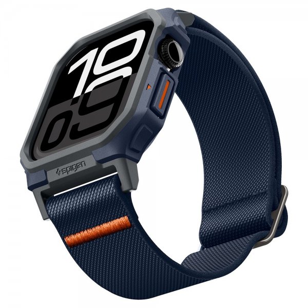 Spigen Apple Watch 46mm (Series 10/11) Armbånd og Deksel Lite Fit Pro Navy Blue