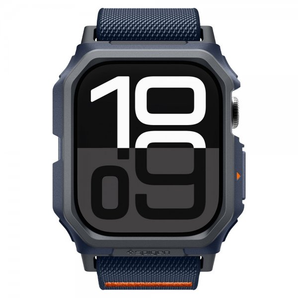 Spigen Apple Watch 46mm (Series 10/11) Armbånd og Deksel Lite Fit Pro Navy Blue