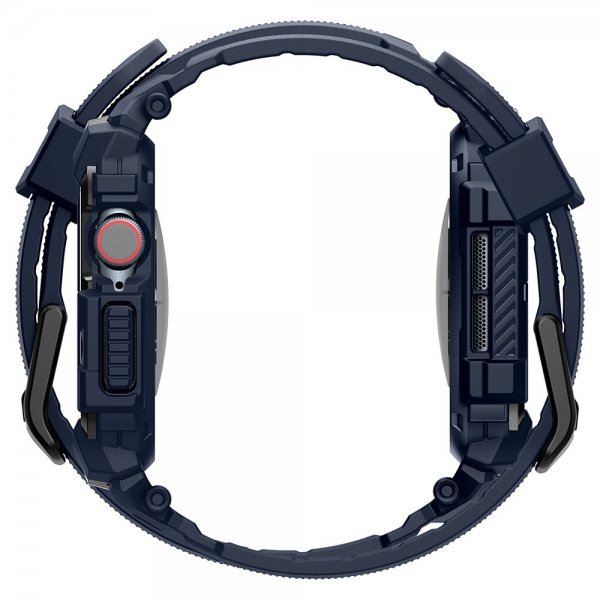 Spigen Apple Watch 46mm (Series 10/11) Armbånd og Deksel Rugged Armor Pro Navy Blue