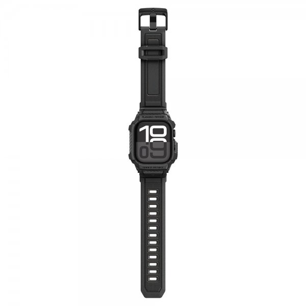 Spigen Apple Watch 46mm (Series 10/11) Armbånd Rugged Armor Pro 2 Matte Black