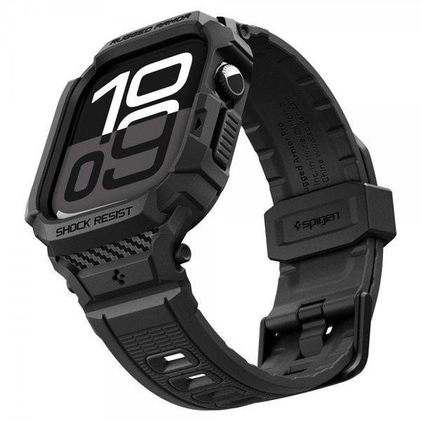 Spigen Apple Watch 46mm (Series 10/11) Armbånd Rugged Armor Pro 2 Matte Black