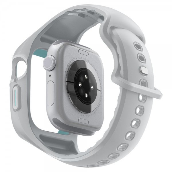 Spigen Apple Watch 46mm (Series 10/11) Deksel med Armbånd Liquid Air Pro Grå