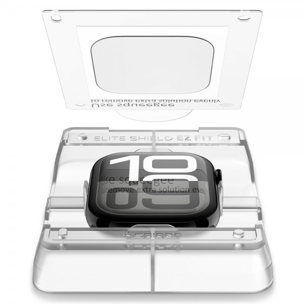 Spigen Apple Watch 46mm (Series 10/11) Skjermbeskytter EliteShield EZ Fit 2-pakning