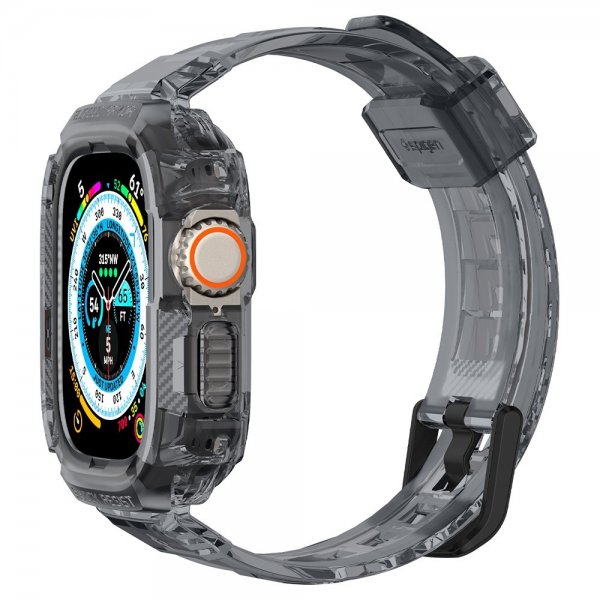 Spigen Apple Watch Ultra 49mm Armbånd og Deksel Rugged Armor Pro Space Crystal