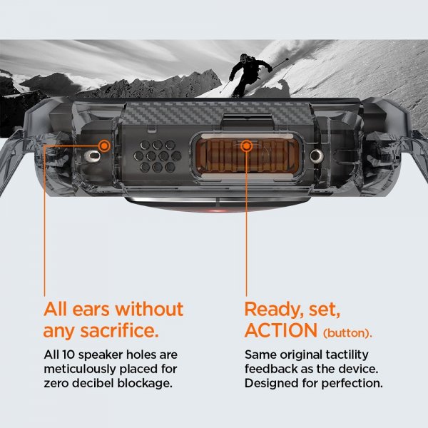 Spigen Apple Watch Ultra 49mm Armbånd og Deksel Rugged Armor Pro Space Crystal