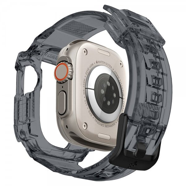 Spigen Apple Watch Ultra 49mm Armbånd og Deksel Rugged Armor Pro Space Crystal