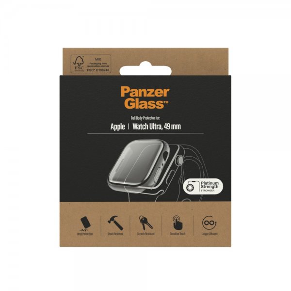 PanzerGlass Apple Watch Ultra Deksel Skjermbeskytter Full Body Protector Transparent