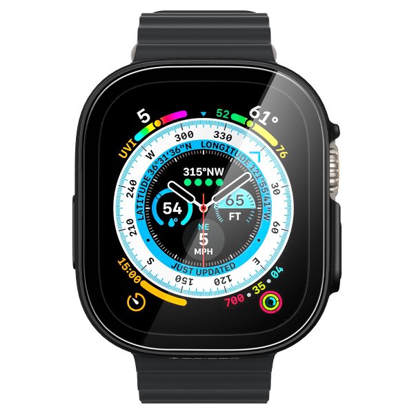 Spigen Apple Watch Ultra Deksel med Skjermbeskytter Thin Fit 360 Svart
