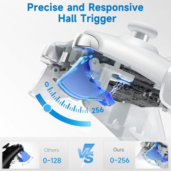 EasySMX Arion 9013 Pro trådløs spillkontroller PC/Swich/telefon hvit