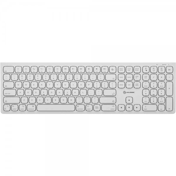 ALOGIC Trådløs Tastatur Echelon Bluetooth USB-C Rechargeable Hvit
