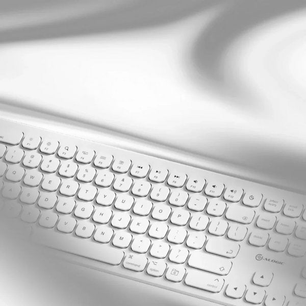 ALOGIC Trådløs Tastatur Echelon Bluetooth USB-C Rechargeable Hvit