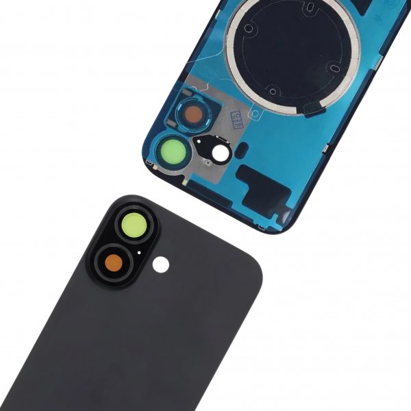Baksideglass med smådeler til iPhone 17 - Svart