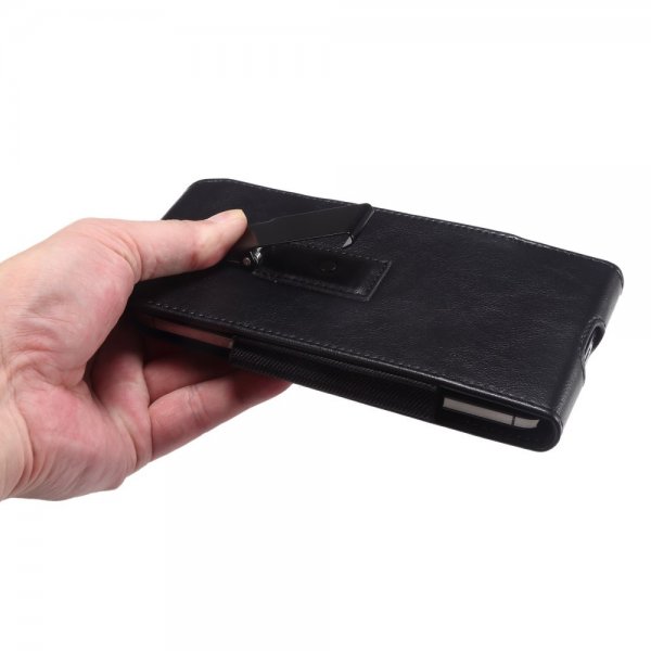 Etui Belteveske Mobiltelefon 6.2-6.5" Svart