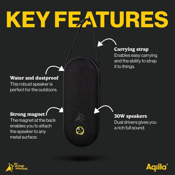 Aqiila Bærbar Høyttaler Soundbird CM