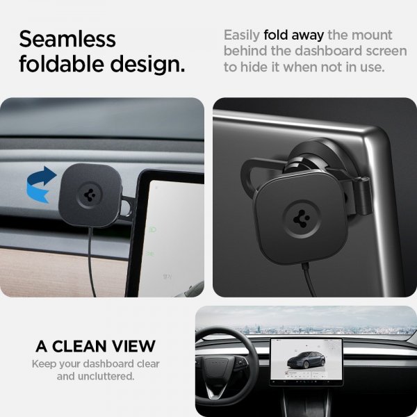 Spigen Mobilholder til bil OneTap Pro 3 Tesla Screen Mount with Charging MagFit