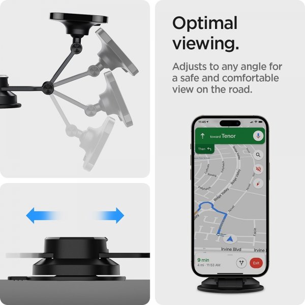 Spigen Mobilholder til bil OneTap 3 Dashboard Mount MagSafe Svart
