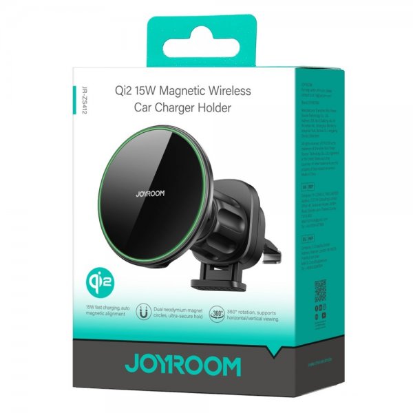 Joyroom Mobilholder til bil Qi2 15W Magnetic Wireless Car Charger Holder