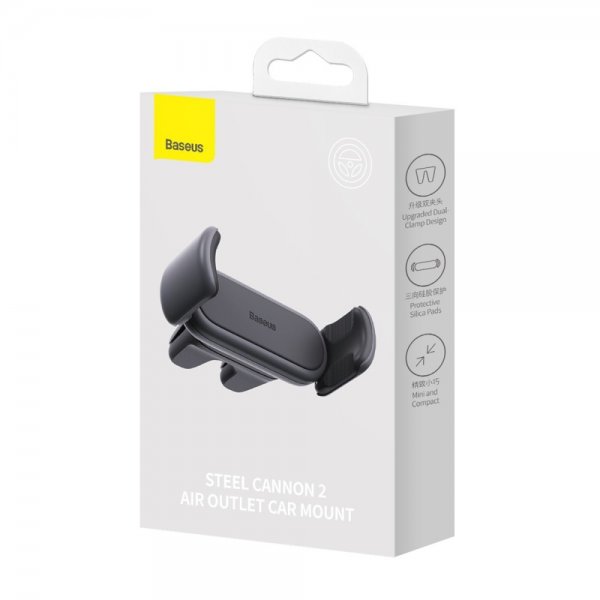 Baseus Bilhållare Steel Cannon 2 Air Outlet Car Mount Svart