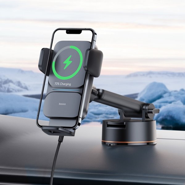 Baseus Bilhållare Wisdom Auto Trådlös laddning Suction Cup