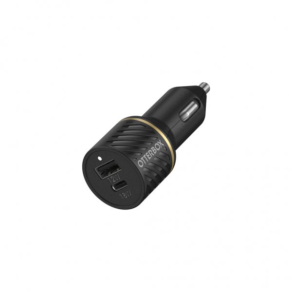 Otterbox Mobillader til bil 30W USB-C 18W + USB-A 12W Black Shimmer