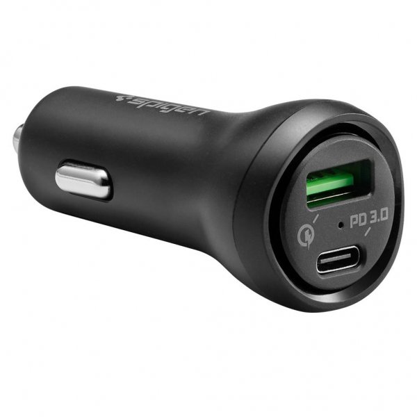 Spigen Mobillader til bil F31QC USB-C PD 30W Svart