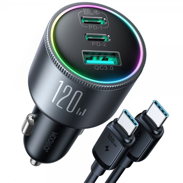 Joyroom Mobillader til bil JR-CCN07 3-port Car Charger 120W