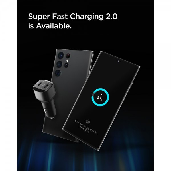Spigen Mobillader til bil PowerArc ArcStation Dual Port 75W Svart
