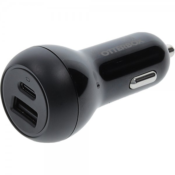 Otterbox Mobillader til bil USB-C 20W & USB-A 12W Svart