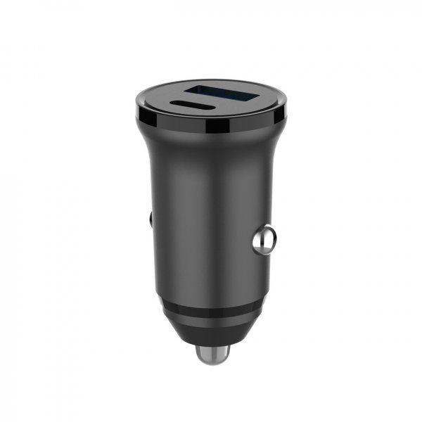 Gear Mobillader til bil USB-C PD 30W + USB-A QC18W Svart