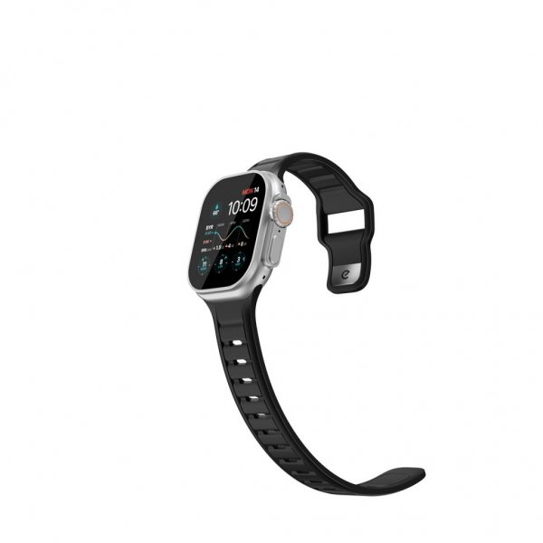 KeyBudz Apple Watch 44/45/46mm/Apple Watch Ultra Armbånd Journey Carbon Black