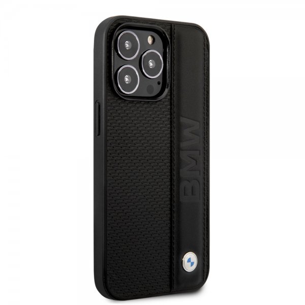 BMW iPhone 14 Pro Max Deksel Big Logo Stripe Svart