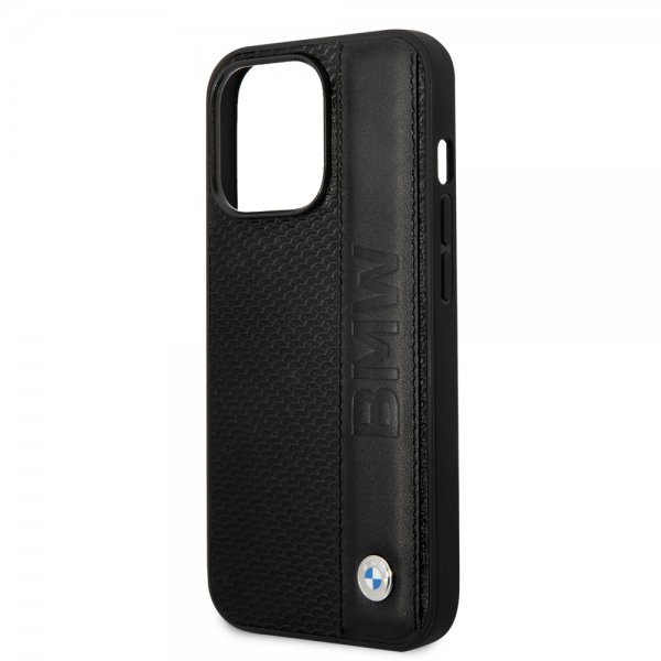 BMW iPhone 14 Pro Max Deksel Big Logo Stripe Svart